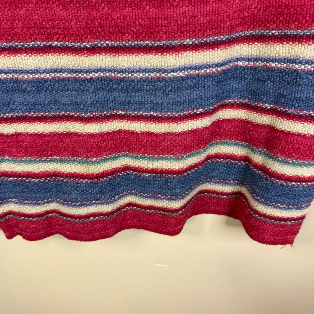 LAUREN Ralph Lauren‎ Linen Striped Boat Neck 3/4 Sleeve Sweater Womens Medium - Picture 4 of 5